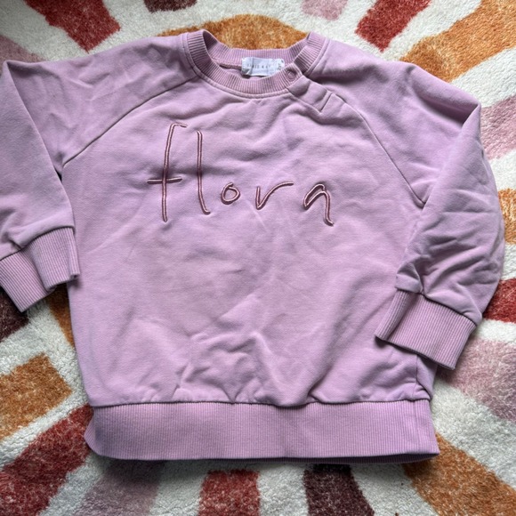Jamie Kay Other - Jamie Kay  Flora Embroidered‎ Sweatshirt – Dusty Lilac Pink size 2 years 2y